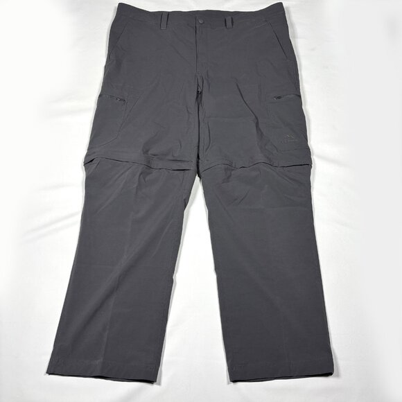 Lot of 2 L.L Bean Gray Nylon Lightweight Hiking Outdoor Travel Pants Mens 40X30 - Picture 13 of 16